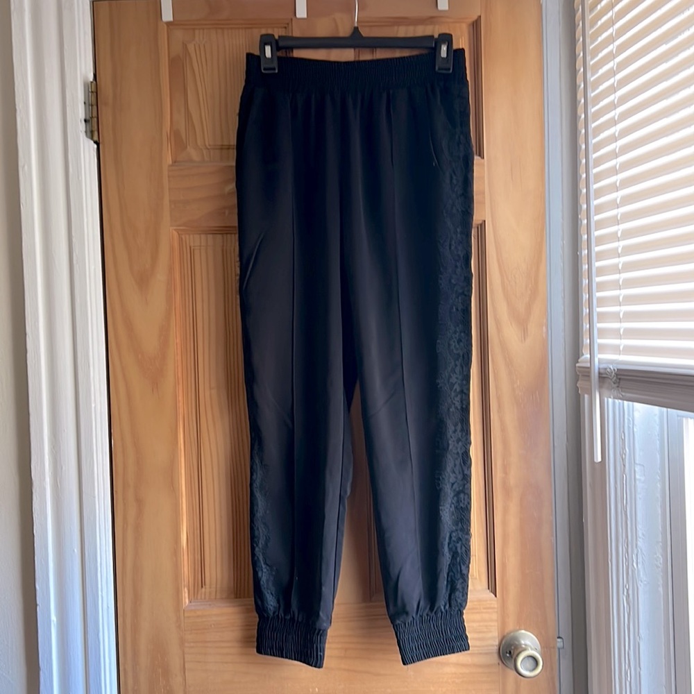 Wayf Black Joggers with lace size XS